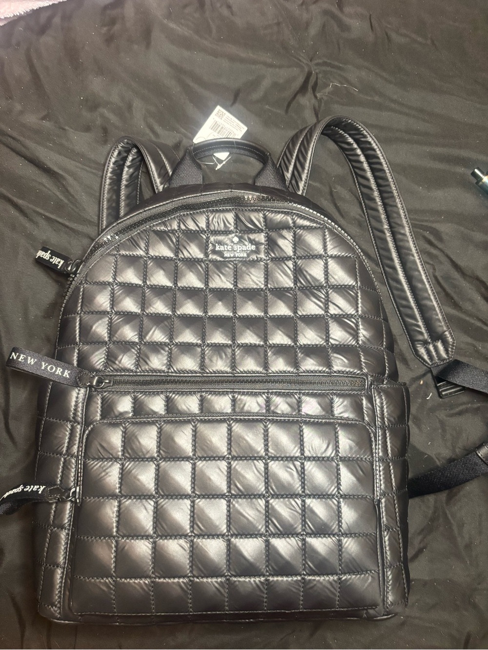 kate spade Black Quilted Leather Backpack